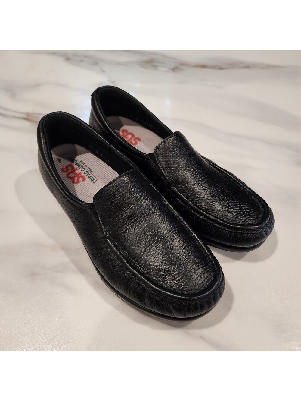 SAS Tripad Comfort Black Leather Loafers Women’s 8.5 Narrow New Made in USA